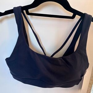 NWT Athleta  Navy Exhale Bra size small $30